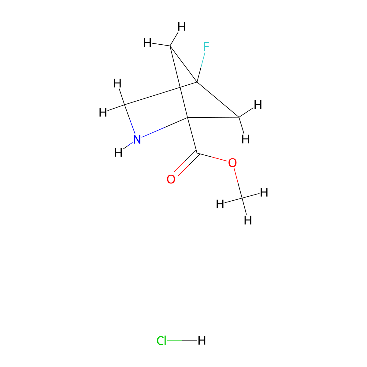 Methyl 4-fluoro-2-azabicyclo[2.1.1]hexane-1-carboxylate hydrochloride molecular structure, CAS 3008229-57-7