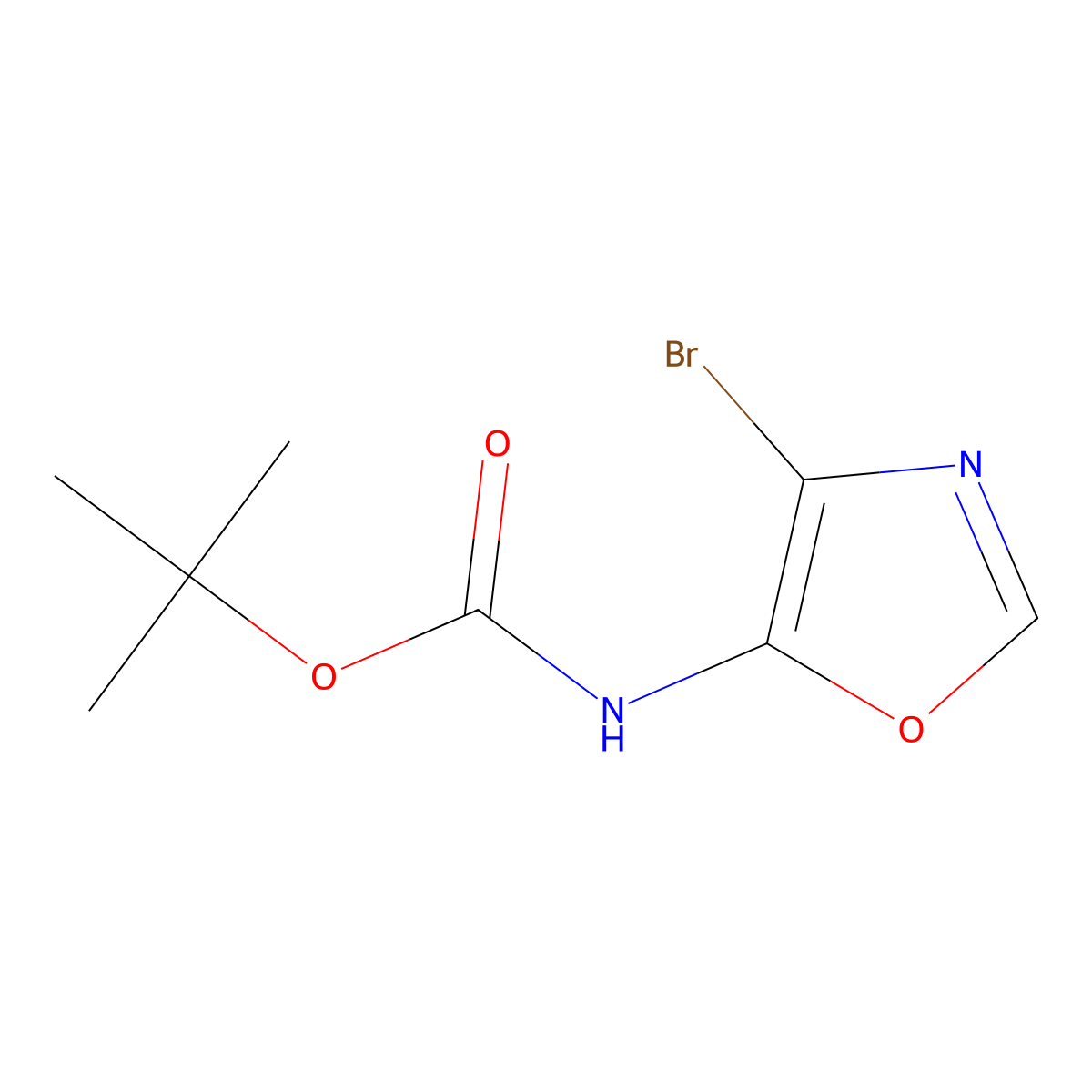 Tert-butyl N-(4-bromooxazol-5-YL)carbamate molecular structure, CAS 3008229-65-7