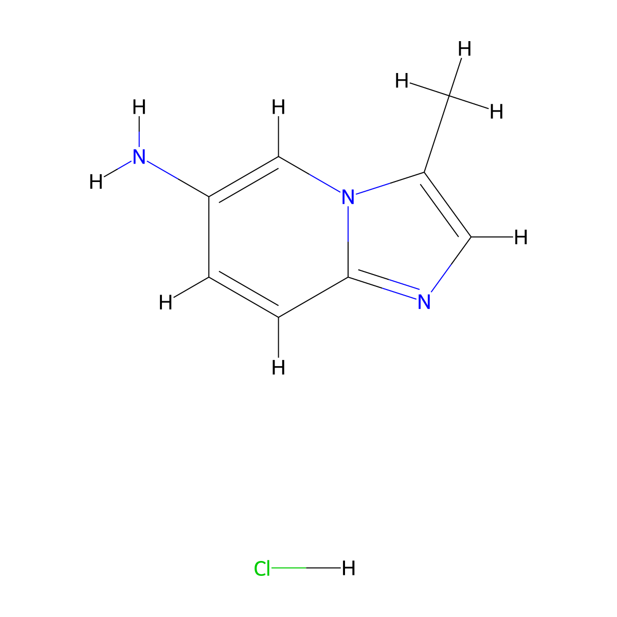3-Methylimidazo[1,2-A]pyridin-6-amine hydrochloride molecular structure, CAS 3008229-69-1