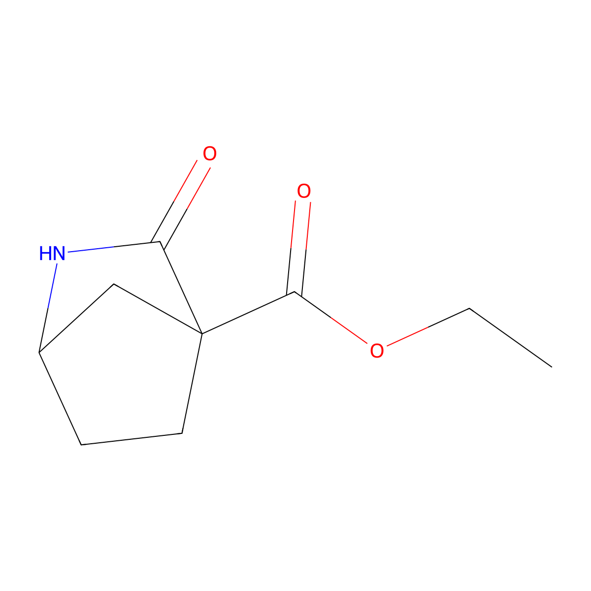 Ethyl 3-oxo-2-azabicyclo[2.2.1]heptane-4-carboxylate molecular structure, CAS 3008229-77-1