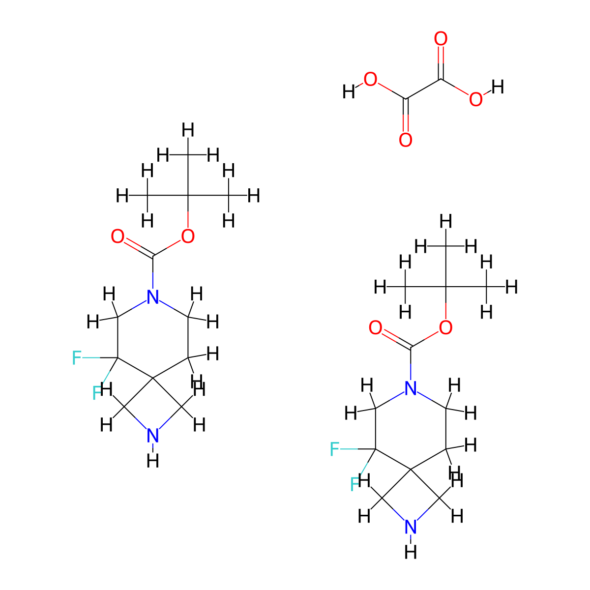 7-Boc-5,5-difluoro-2,7-diazaspiro[3.5]nonane hemioxalate molecular structure, CAS 3008229-79-3