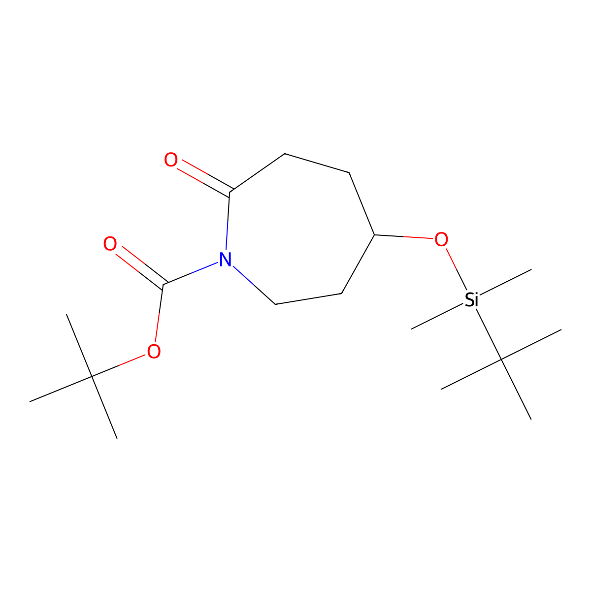 Tert-butyl 5-[tert-butyl(dimethyl)silyl]oxy-2-oxo-azepane-1-carboxylate molecular structure, CAS 3008229-85-1