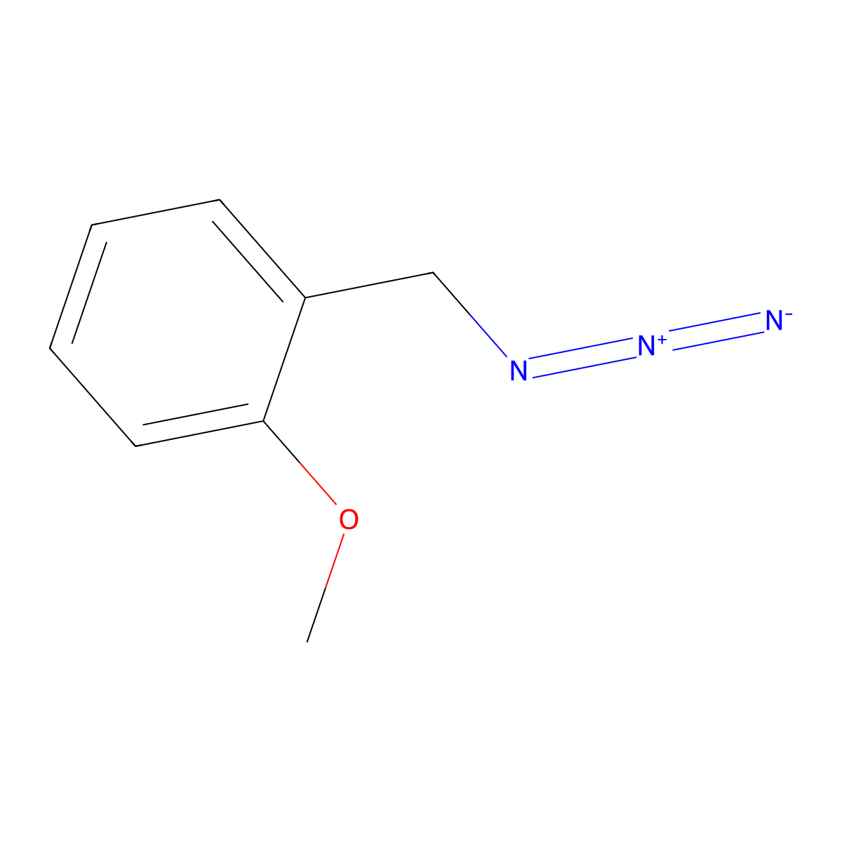 Benzene, 1-(azidomethyl)-2-methoxy- molecular structure, CAS 300823-47-6