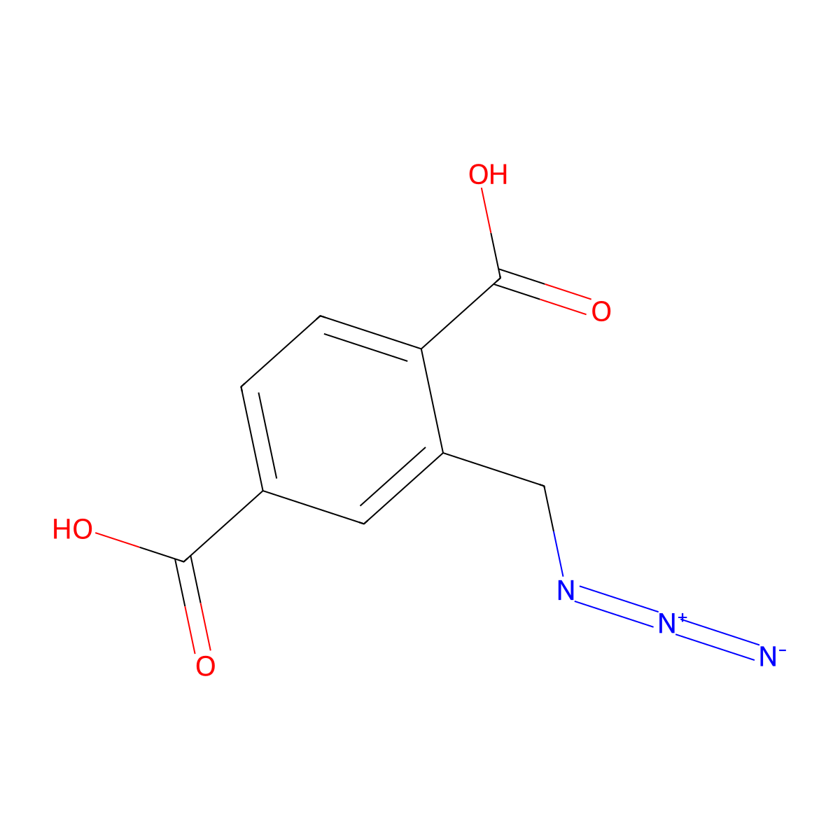 2-(Azidomethyl)terephthalic acid molecular structure, CAS 3008239-35-5
