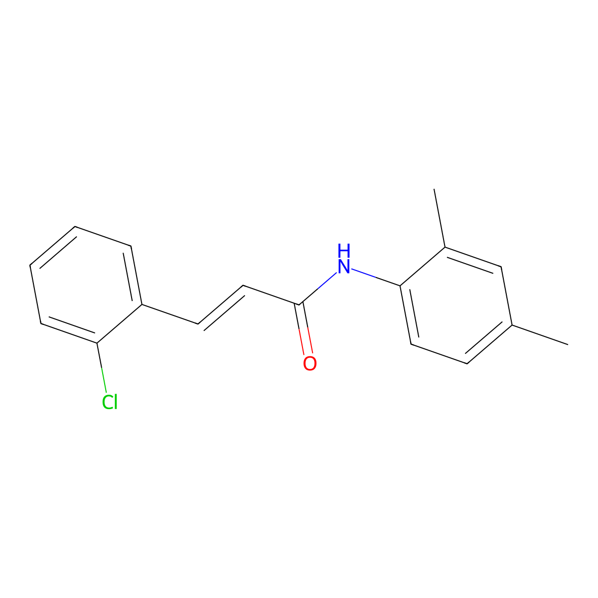 3-(2-chlorophenyl)-N-(2,4-dimethylphenyl)prop-2-enamide molecular structure, CAS 300825-33-6