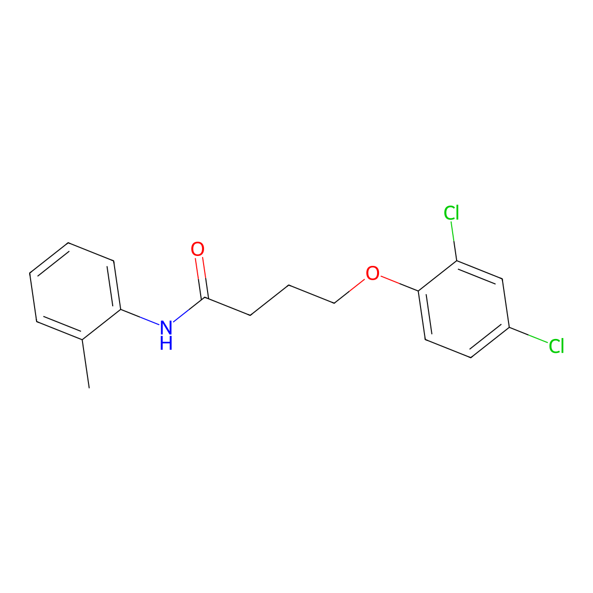 4-(2,4-dichlorophenoxy)-N-(2-methylphenyl)butanamide molecular structure, CAS 300825-78-9