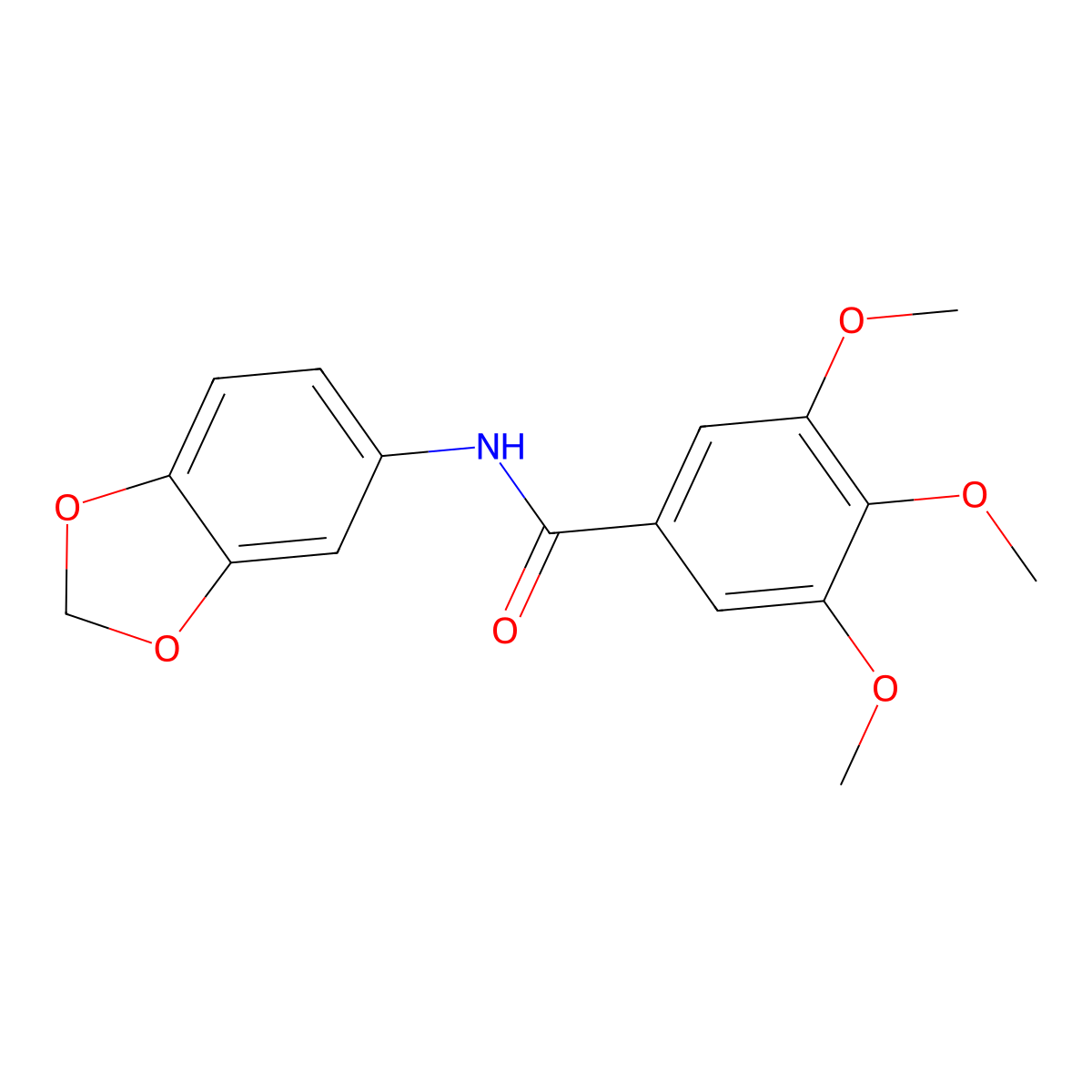 N-(1,3-benzodioxol-5-yl)-3,4,5-trimethoxybenzamide molecular structure, CAS 300826-00-0