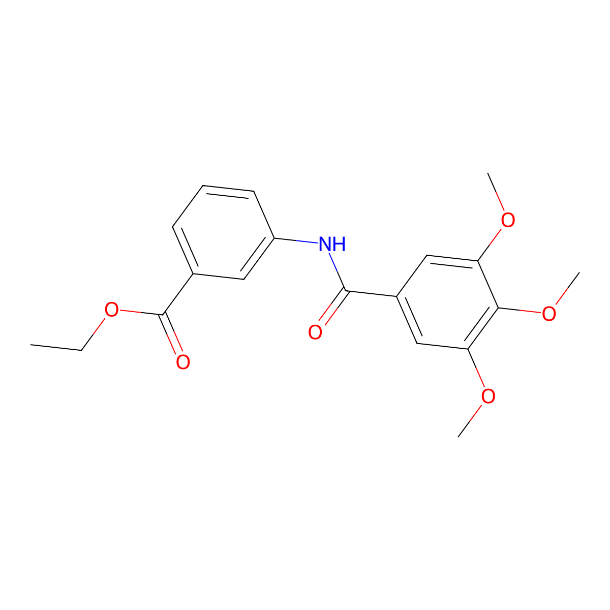 Ethyl 3-[(3,4,5-trimethoxybenzoyl)amino]benzoate molecular structure, CAS 300826-04-4
