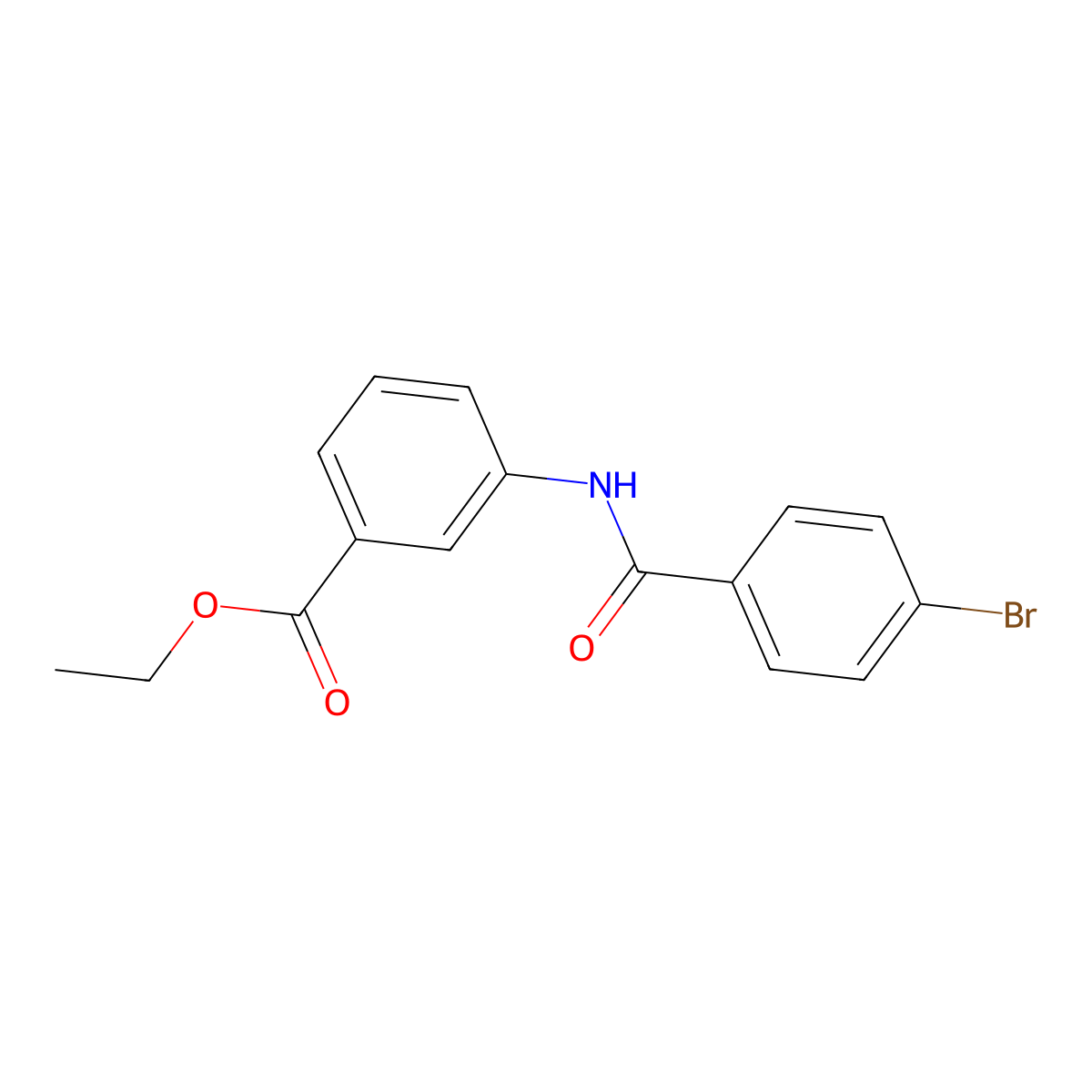 Ethyl 3-[(4-bromobenzoyl)amino]benzoate molecular structure, CAS 300827-72-9