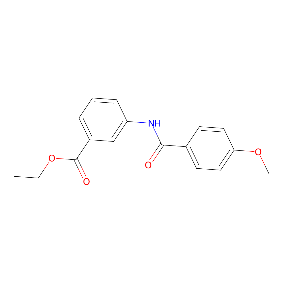 Ethyl 3-(4-methoxybenzamido)benzoate molecular structure, CAS 300827-74-1