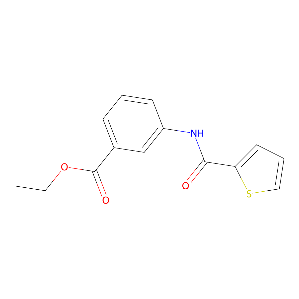 Ethyl 3-[(2-thienylcarbonyl)amino]benzoate molecular structure, CAS 300827-76-3