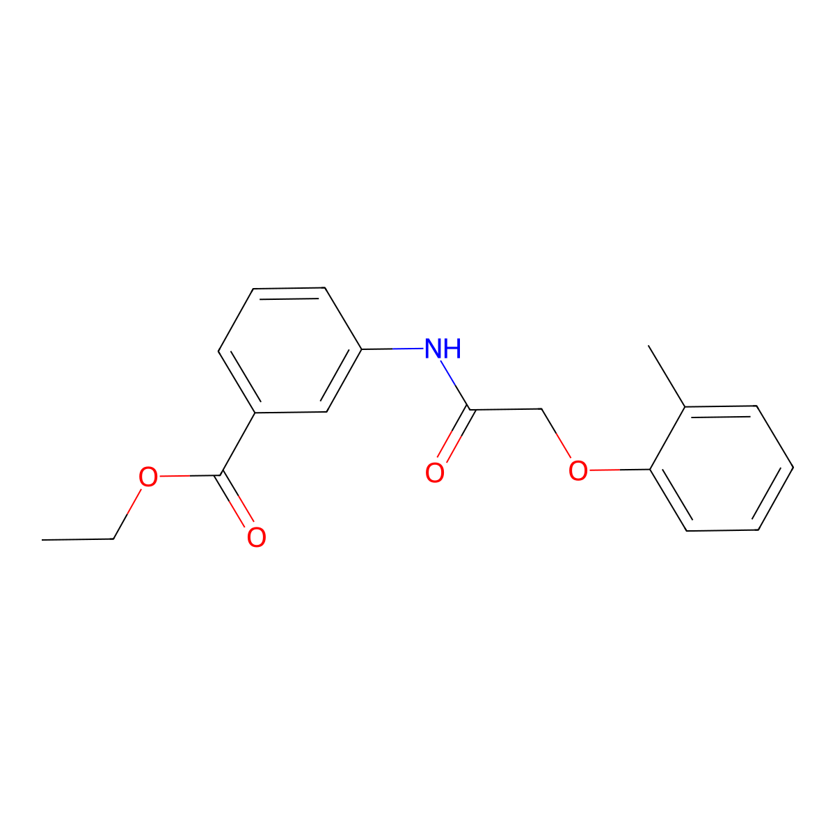 Ethyl 3-{[(2-methylphenoxy)acetyl]amino}benzoate molecular structure, CAS 300827-86-5