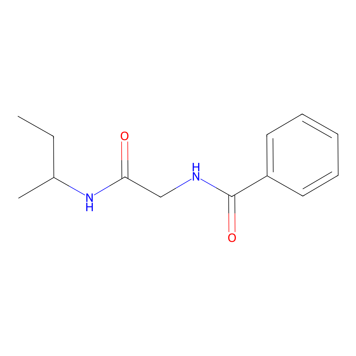 N-[2-(butan-2-ylamino)-2-oxoethyl]benzamide molecular structure, CAS 300827-98-9