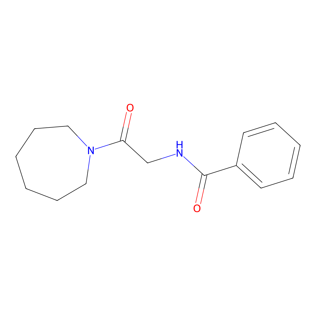 N-[2-(azepan-1-yl)-2-oxoethyl]benzamide molecular structure, CAS 300828-02-8