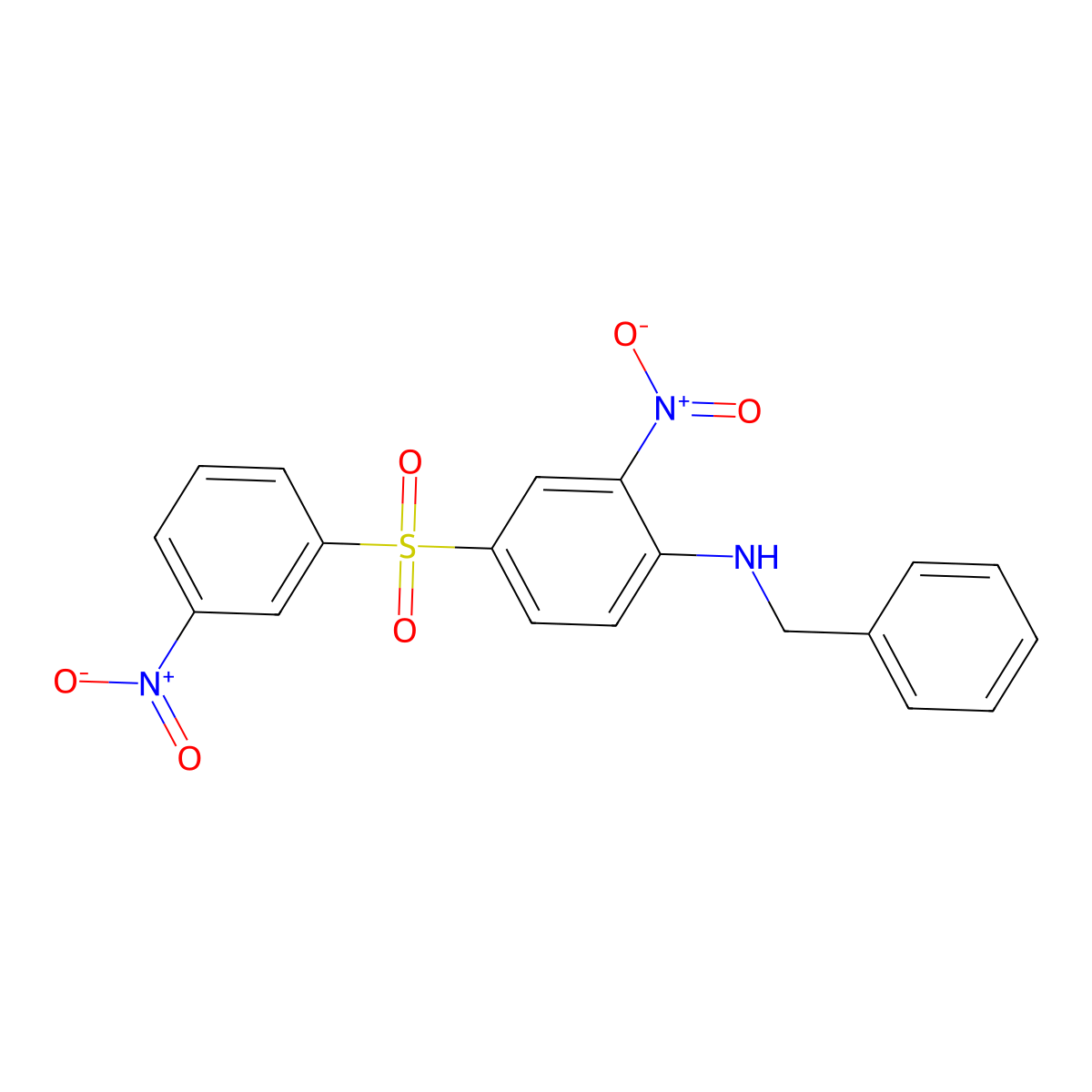 N-benzyl-2-nitro-4-[(3-nitrophenyl)sulfonyl]aniline molecular structure, CAS 300829-54-3