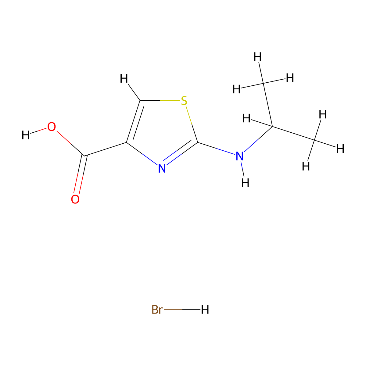2-(Isopropylamino)thiazole-4-carboxylic acid hydrobromide molecular structure, CAS 300831-03-2