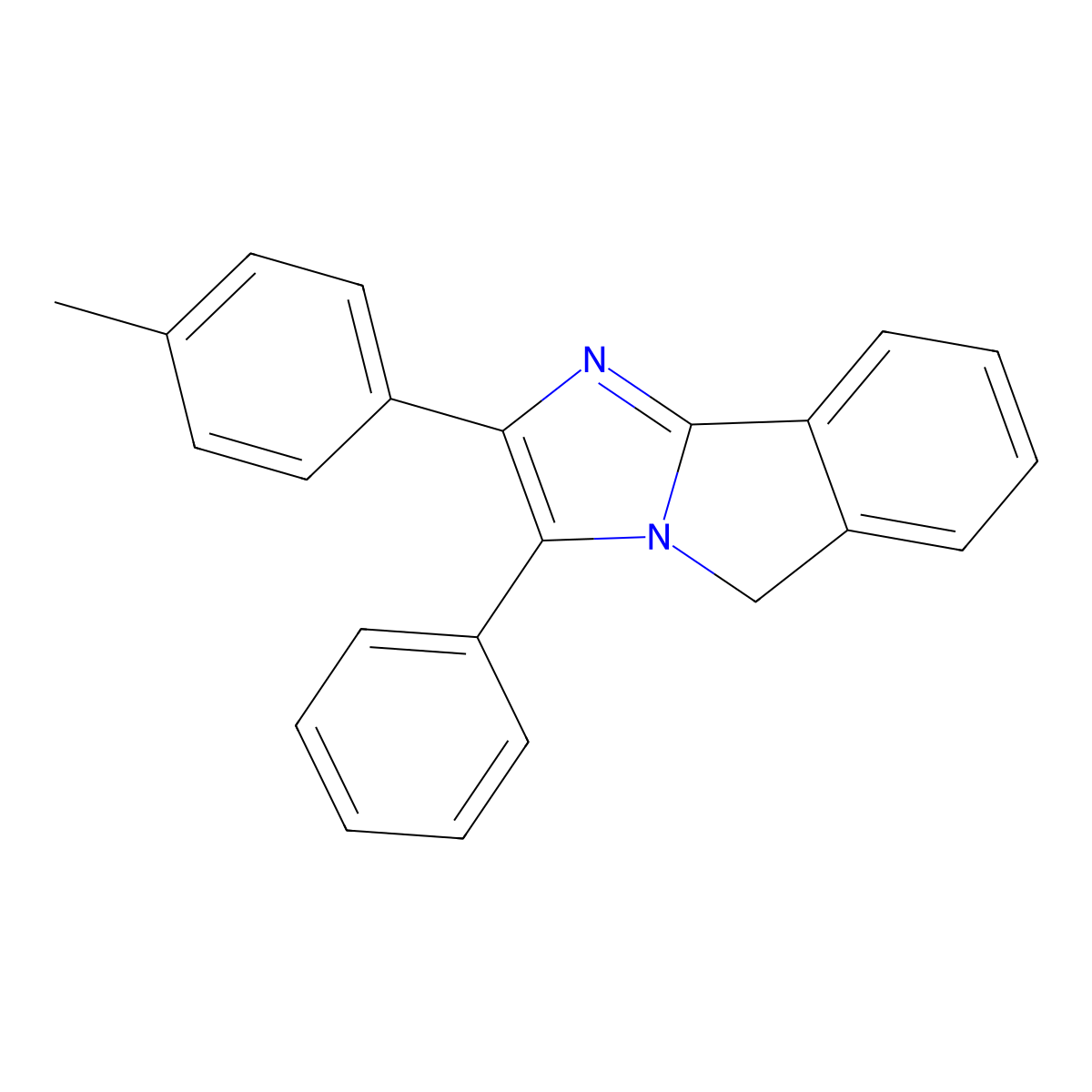 2-(4-methylphenyl)-3-phenyl-5H-imidazo[2,1-a]isoindole molecular structure, CAS 300834-47-3