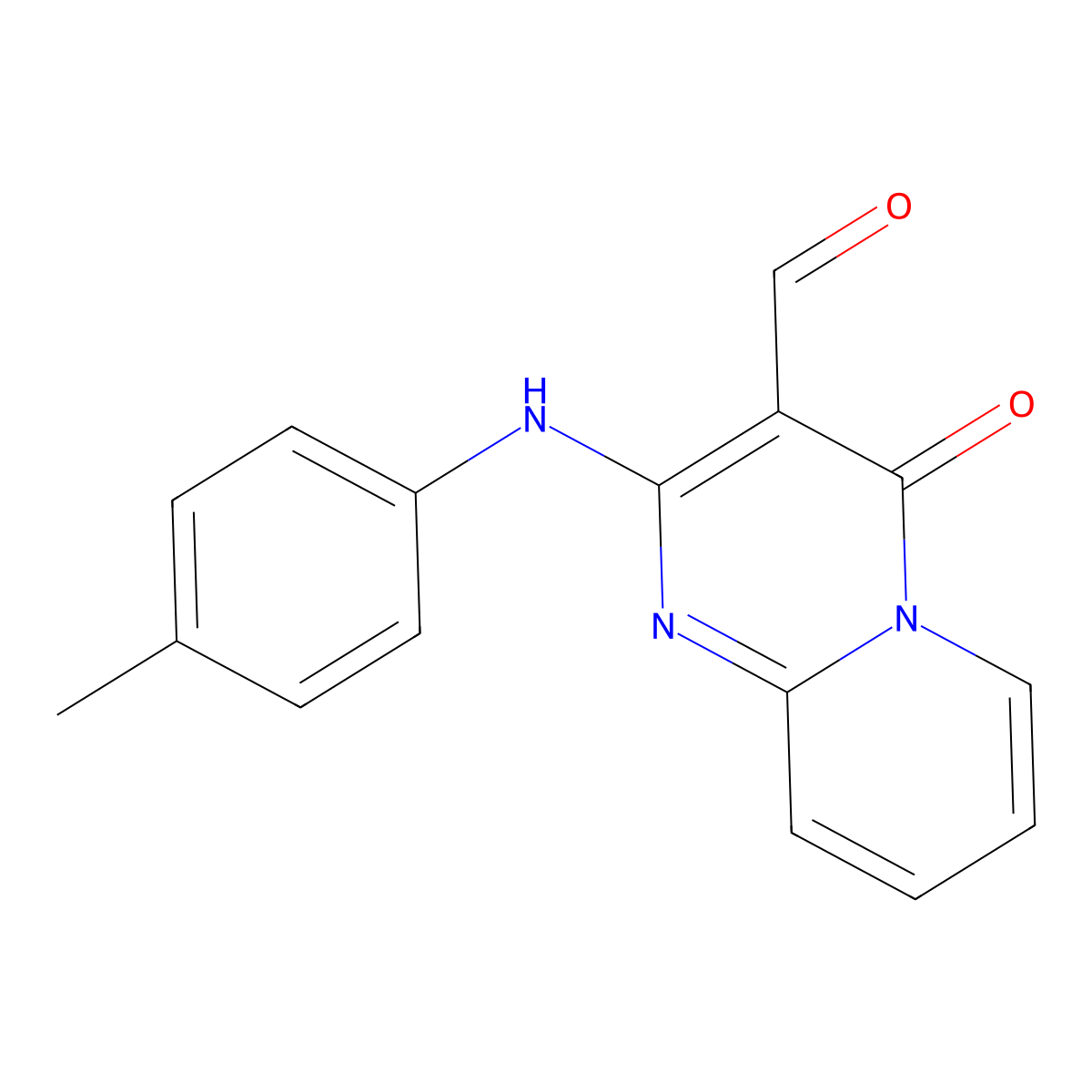 4-oxo-2-(4-toluidino)-4H-pyrido[1,2-a]pyrimidine-3-carboxaldehyde molecular structure, CAS 300834-66-6