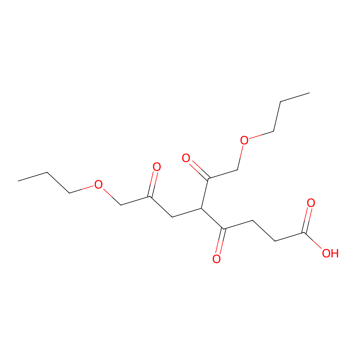 4,7-dioxo-8-propoxy-5-(2-propoxyacetyl)octanoic Acid molecular structure, CAS 300836-04-8