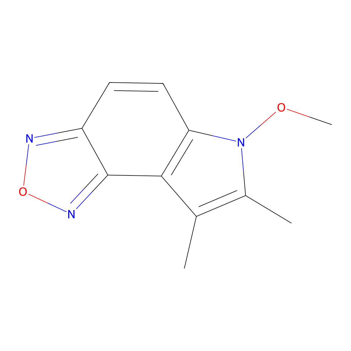 6-Methoxy-7,8-dimethylpyrrolo[2,3-g][2,1,3]benzoxadiazole molecular structure, CAS 300836-68-4
