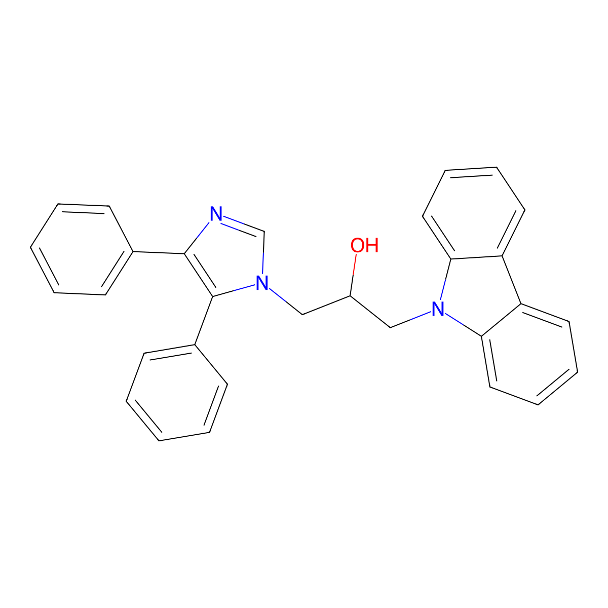 1-Carbazol-9-yl-3-(4,5-diphenyl-imidazol-1-yl)-propan-2-ol molecular structure, CAS 300837-55-2