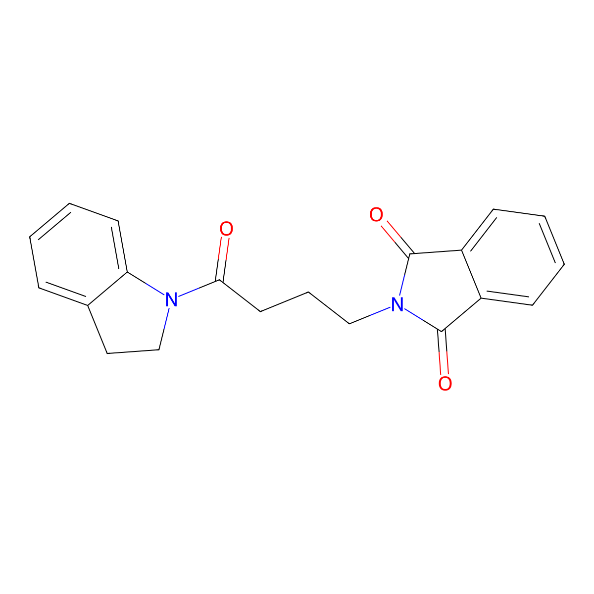 2-[4-(2,3-Dihydro-1H-indol-1-yl)-4-oxobutyl]-1H-isoindole-1,3(2H)-dione molecular structure, CAS 300838-81-7