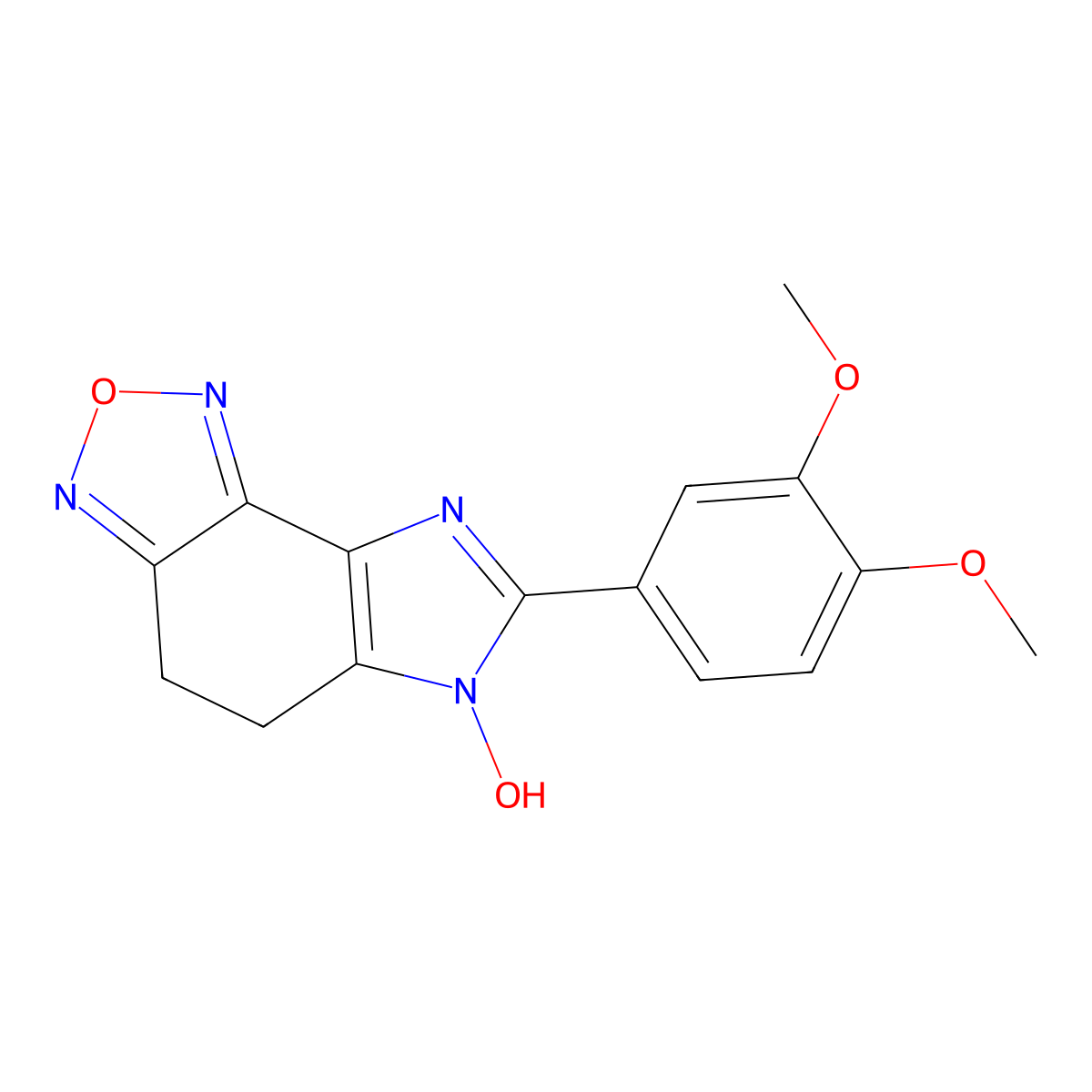 7-(3,4-Dimethoxyphenyl)-6-hydroxy-4,5-dihydroimidazo[4,5-e][2,1,3]benzoxadiazole molecular structure, CAS 300838-92-0