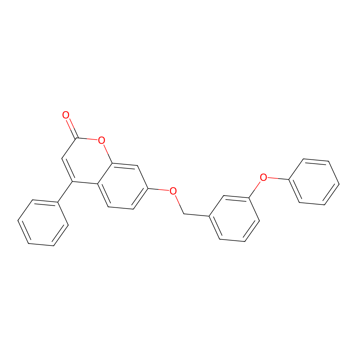 7-[(3-Phenoxyphenyl)methoxy]-4-phenylchromen-2-one molecular structure, CAS 300839-05-8