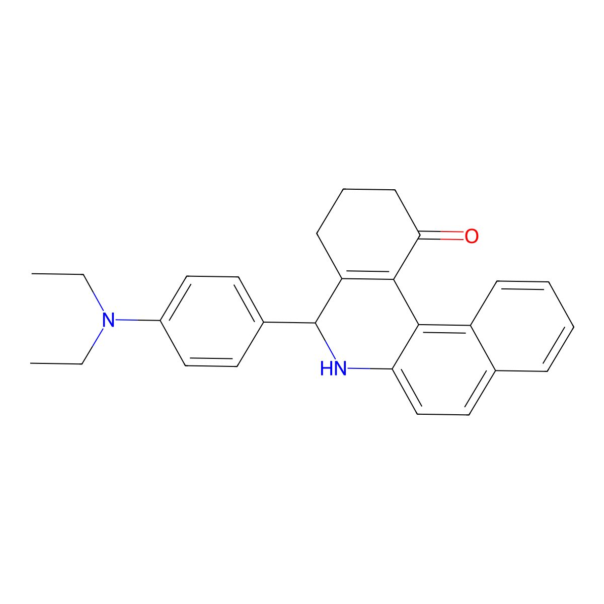 5-[4-(diethylamino)phenyl]-3,4,5,6-tetrahydrobenzo[a]phenanthridin-1(2H)-one molecular structure, CAS 300839-30-9