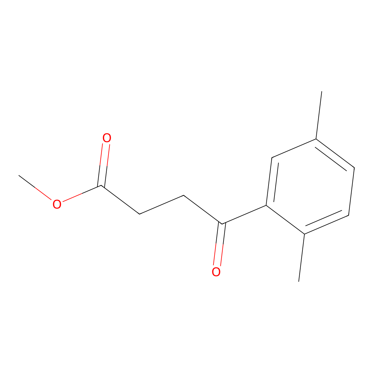 Methyl 4-(2,5-dimethylphenyl)-4-oxobutanoate molecular structure, CAS 30084-95-8