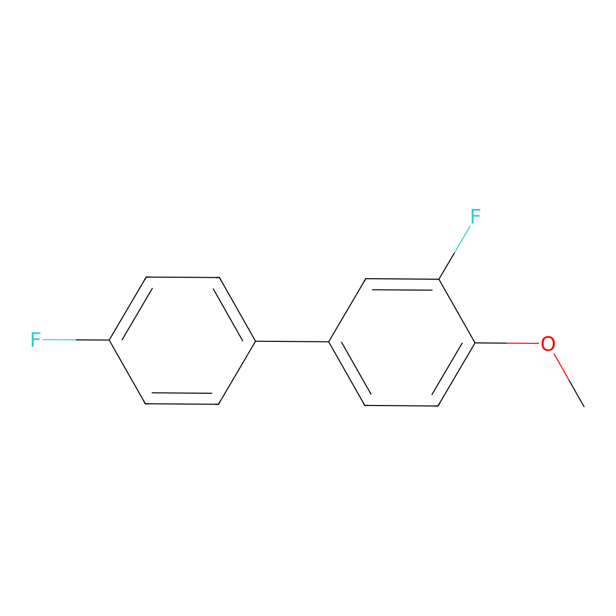 2-Fluoro-4-(4-fluorophenyl)-1-methoxybenzene molecular structure, CAS 300840-07-7