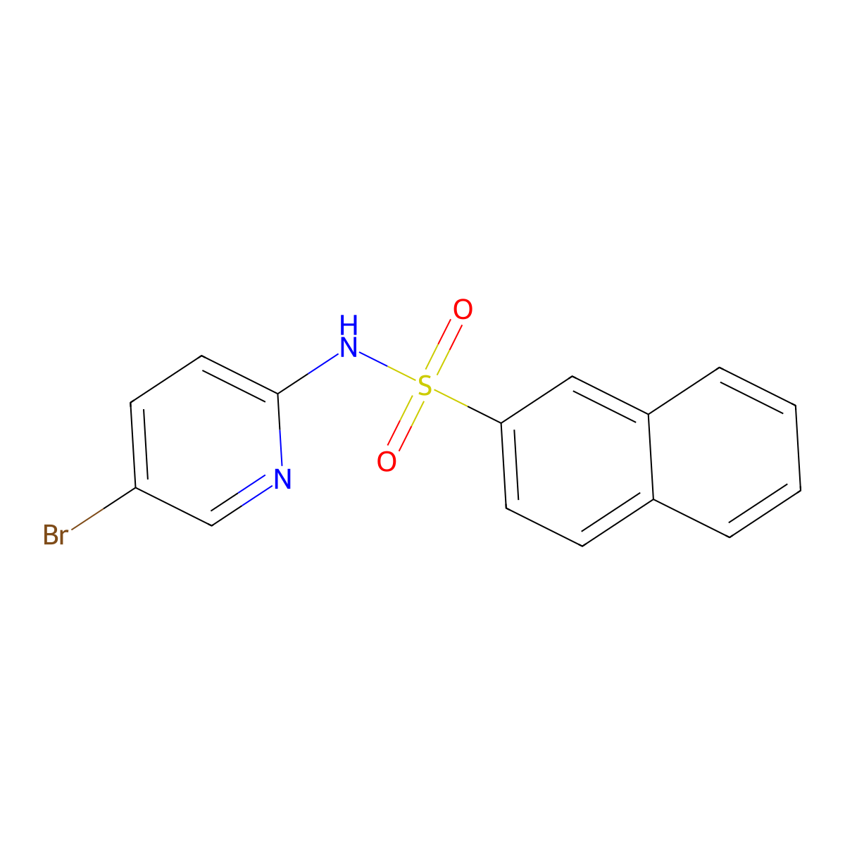 N-(5-Bromo-2-pyridinyl)-2-naphthalenesulfonamide molecular structure, CAS 300849-78-9