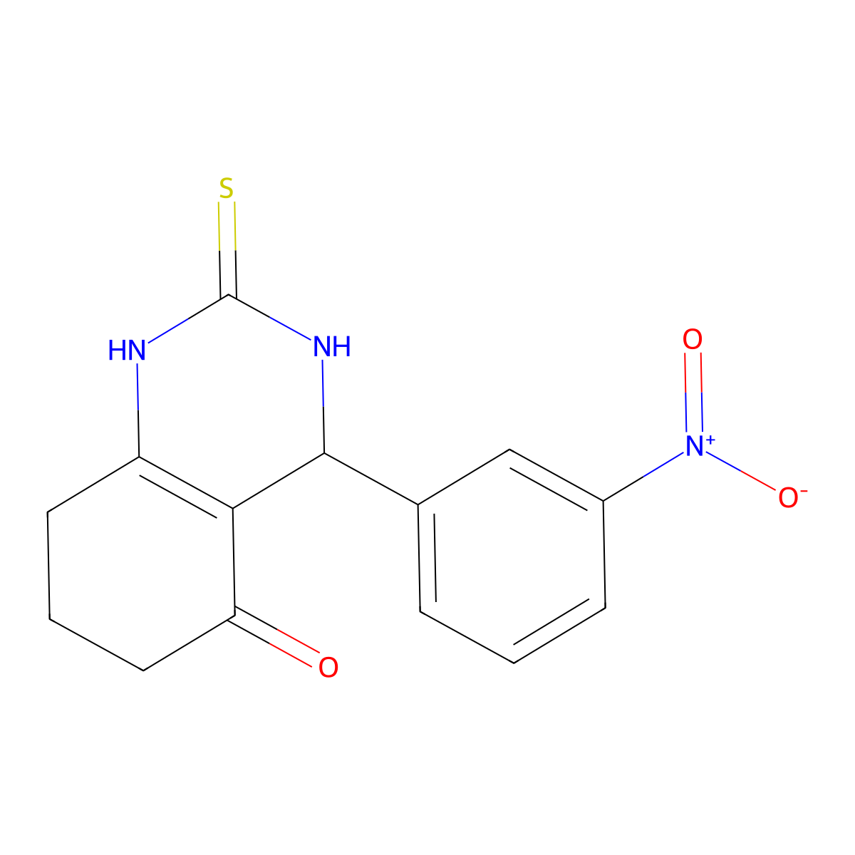 4-(3-nitrophenyl)-2-thioxo-1,2,3,4,7,8-hexahydroquinazolin-5(6H)-one molecular structure, CAS 300850-01-5