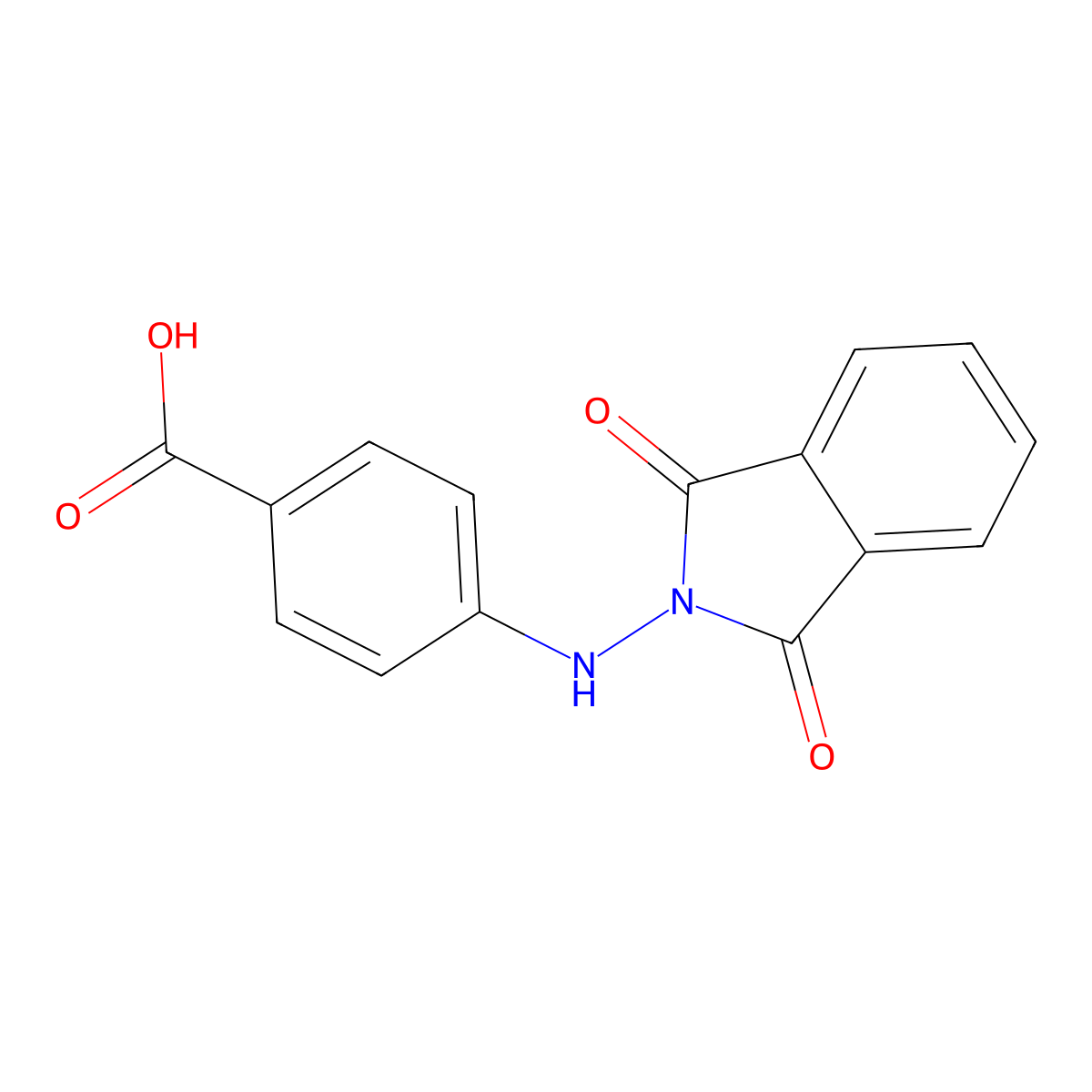 4-[(1,3-dioxo-1,3-dihydro-2H-isoindol-2-yl)amino]benzoic acid molecular structure, CAS 300851-18-7