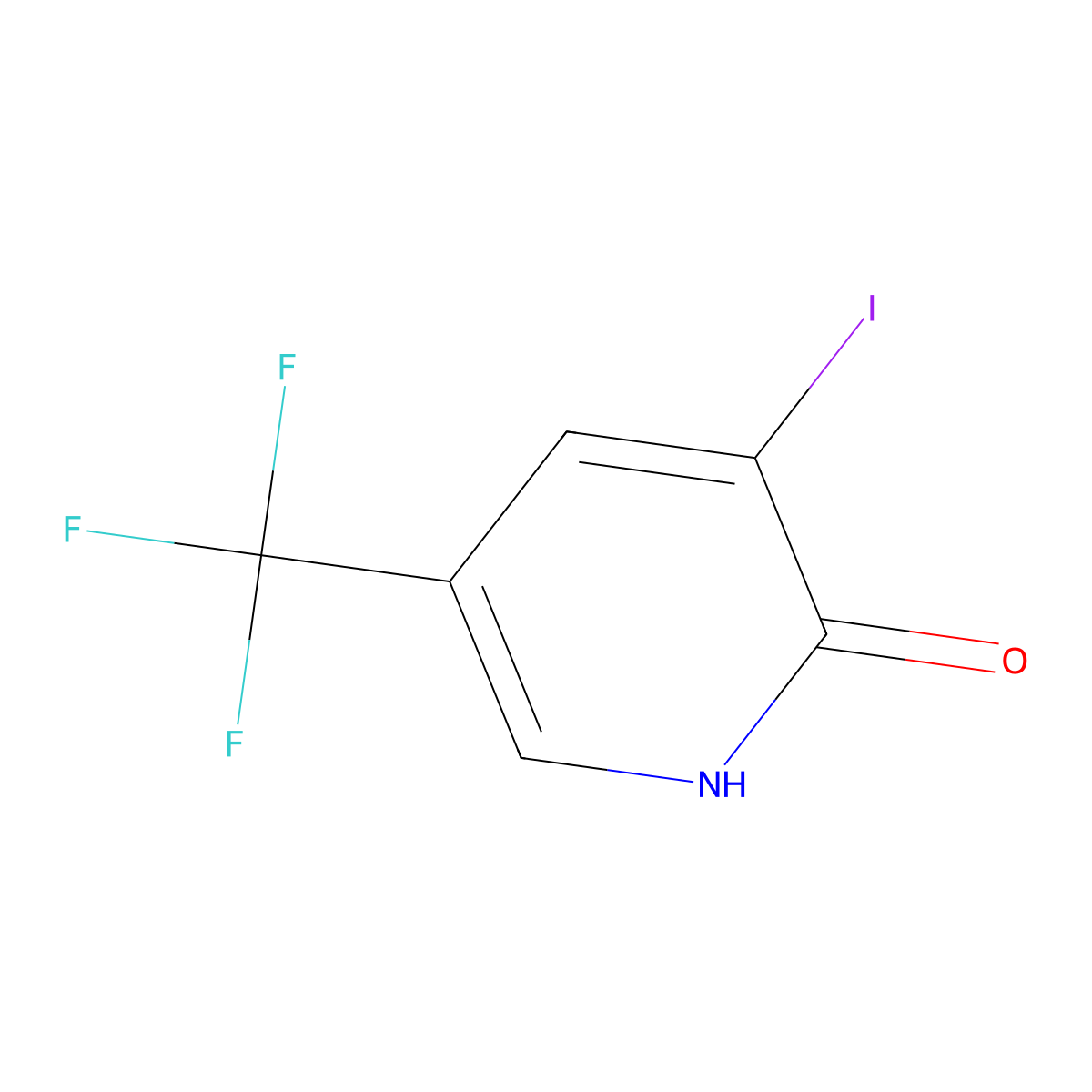 3-Iodo-5-(Trifluoromethyl)Pyridin-2-Ol molecular structure, CAS 300851-88-1