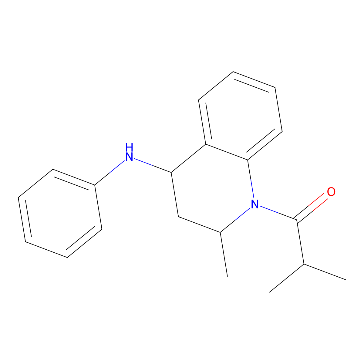 2-Methyl-1-(2-methyl-4-phenylamino-3,4-dihydro-2H-quinolin-1-yl)-propan-1-one molecular structure, CAS 300852-13-5