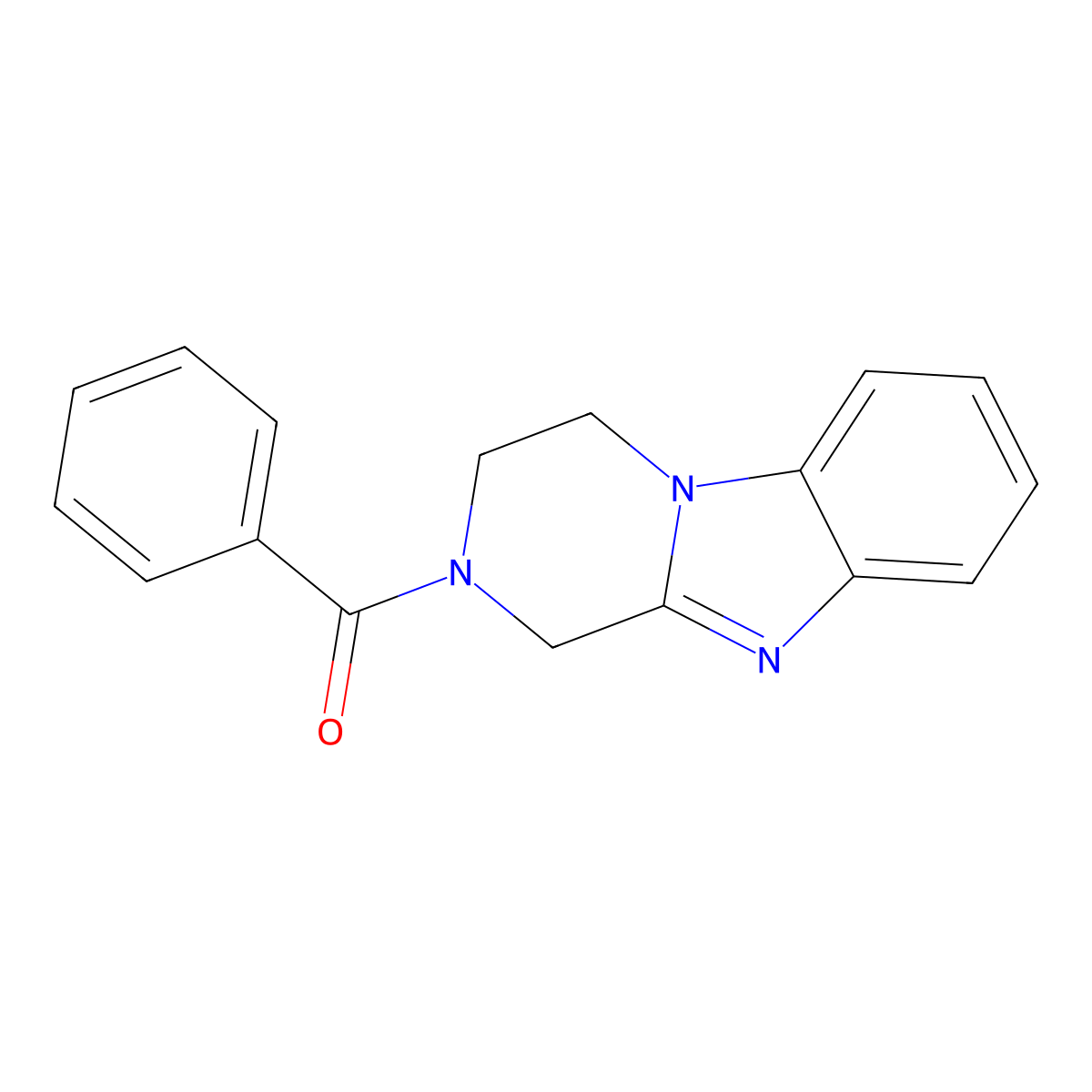 3,4-dihydro-1H-pyrazino[1,2-a]benzimidazol-2-yl(phenyl)methanone molecular structure, CAS 300860-24-6