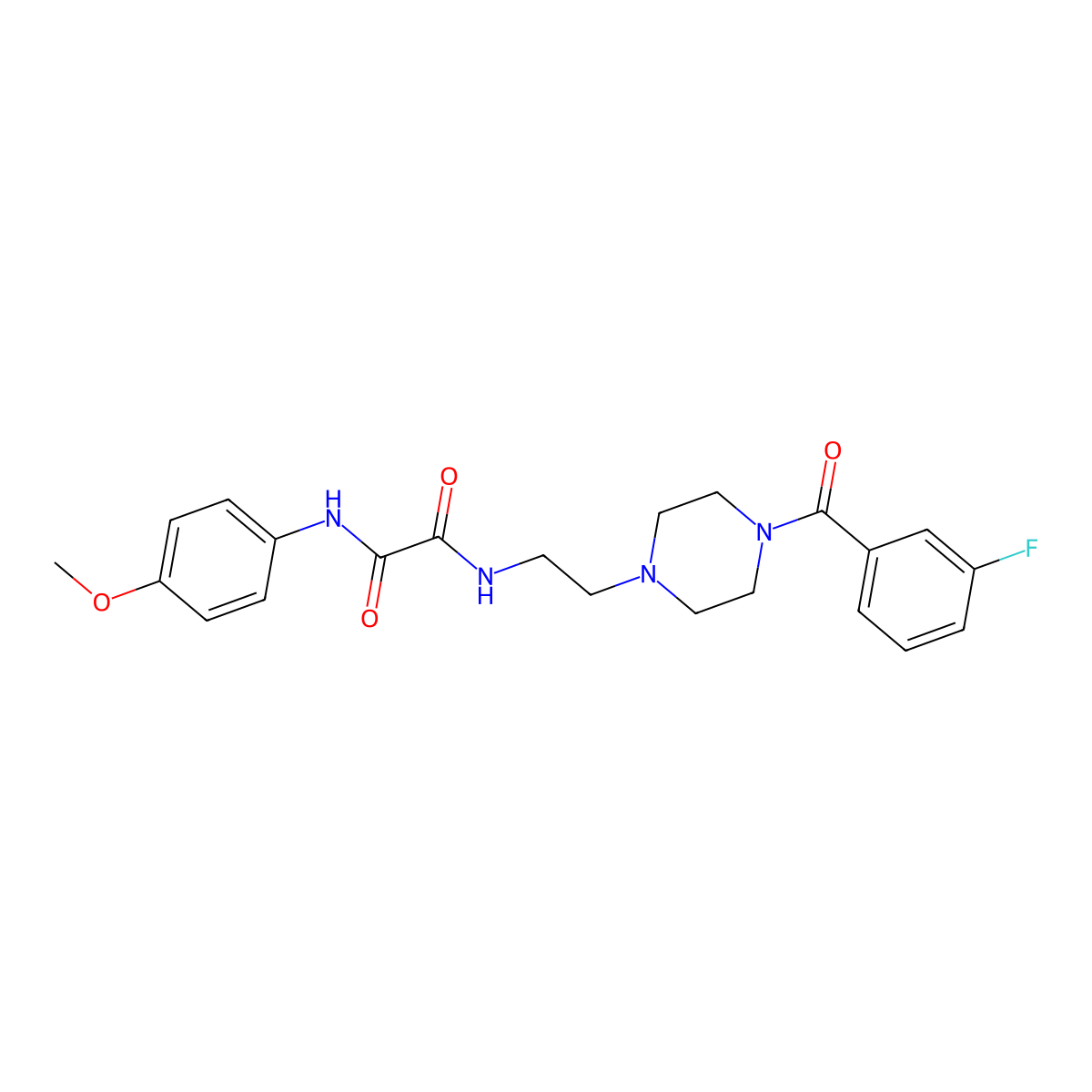 N-[2-[4-(3-fluorobenzoyl)piperazin-1-yl]ethyl]-N'-(4-methoxyphenyl)oxamide molecular structure, CAS 300860-58-6