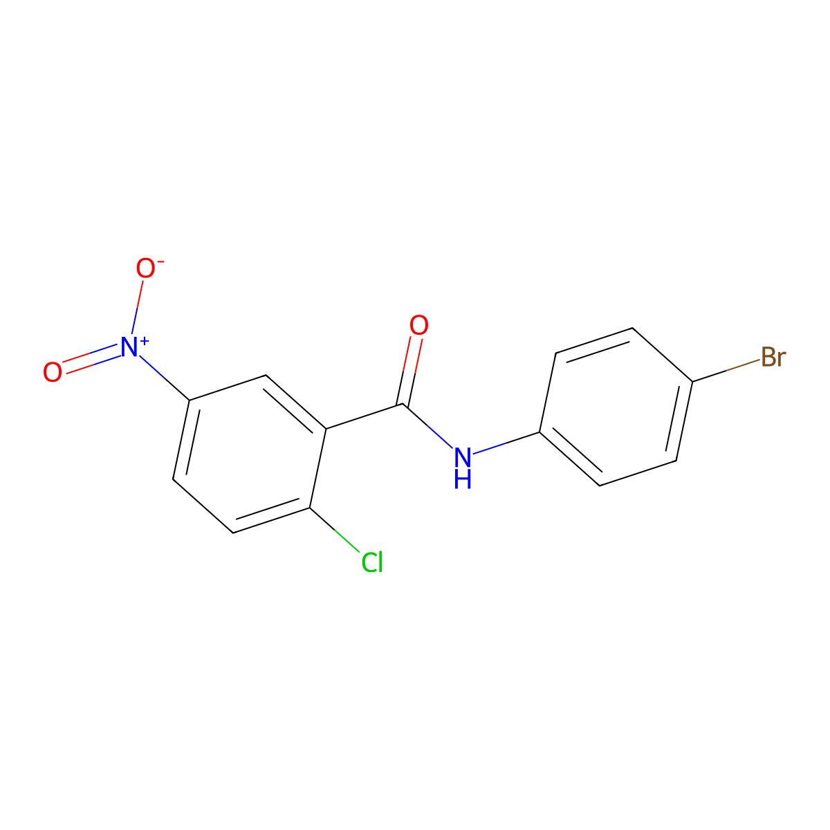 N-(4-bromophenyl)-2-chloro-5-nitrobenzamide molecular structure, CAS 300860-83-7