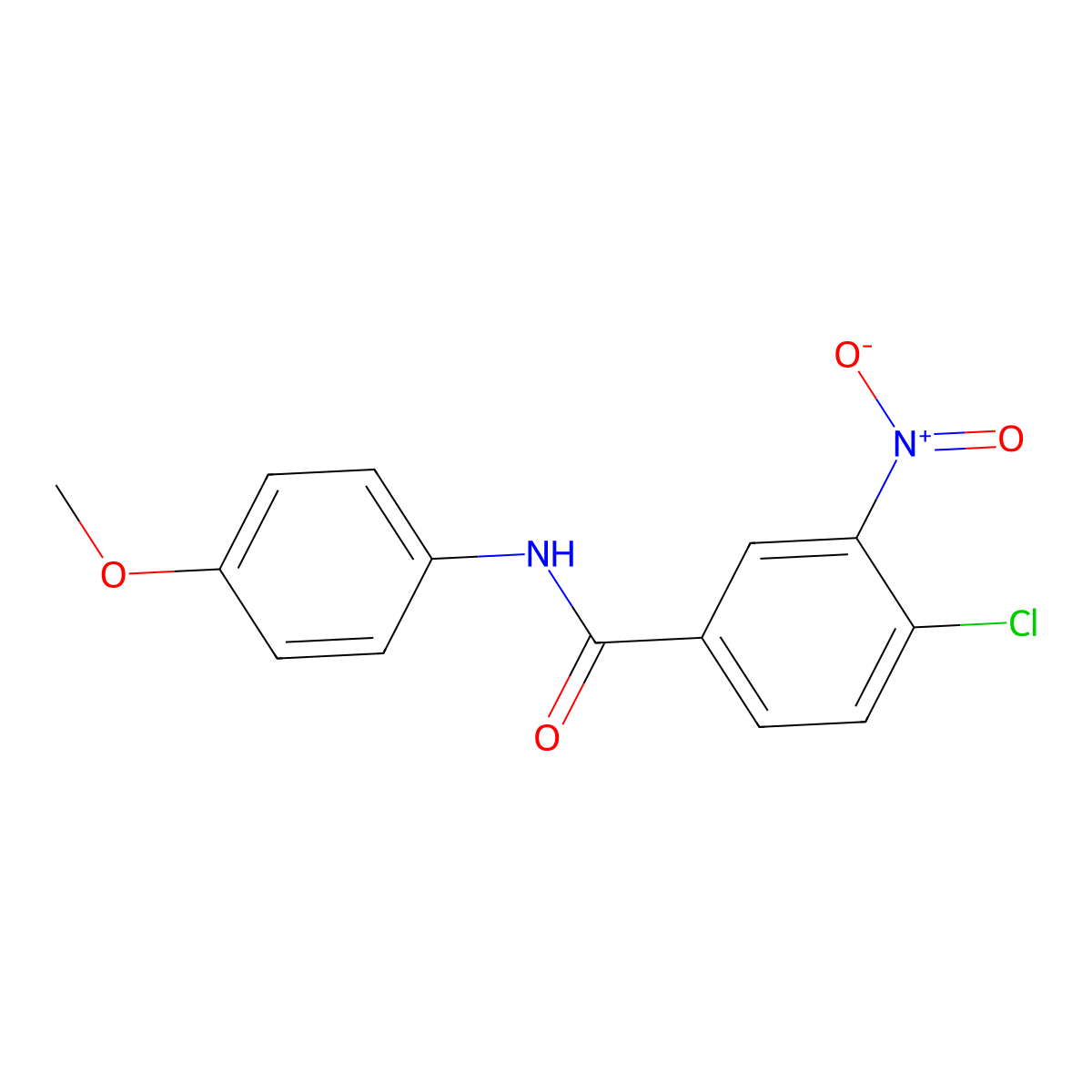 4-chloro-N-(4-methoxyphenyl)-3-nitrobenzamide molecular structure, CAS 300861-08-9