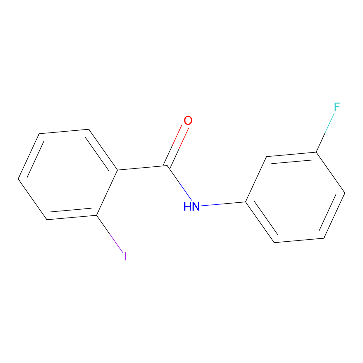 N-(3-fluorophenyl)-2-iodobenzamide molecular structure, CAS 300862-04-8