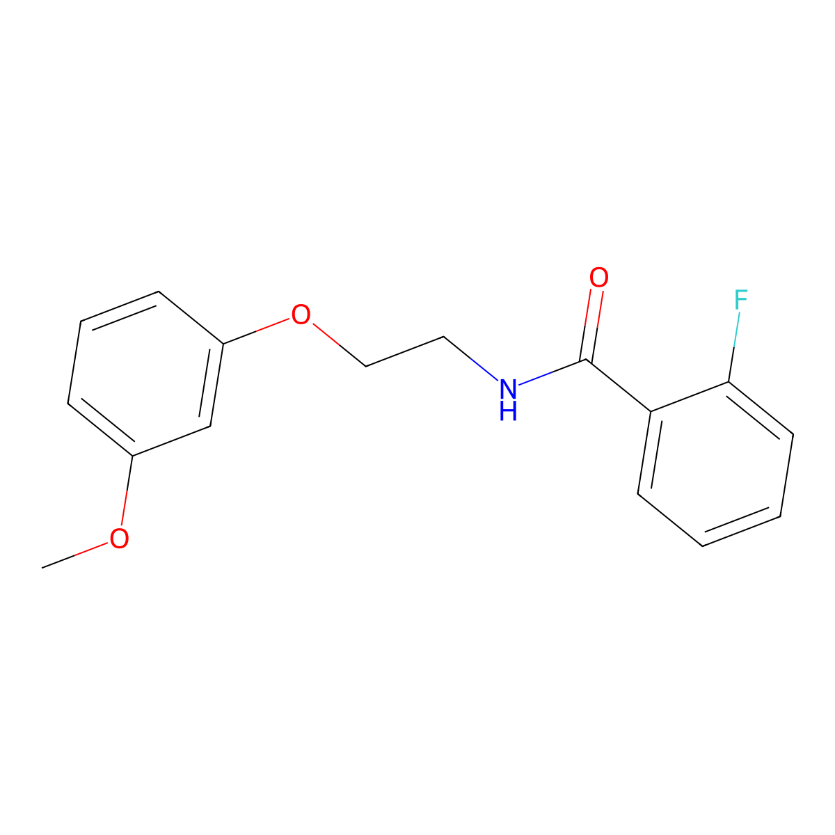 2-fluoro-N-[2-(3-methoxyphenoxy)ethyl]benzamide molecular structure, CAS 300862-41-3