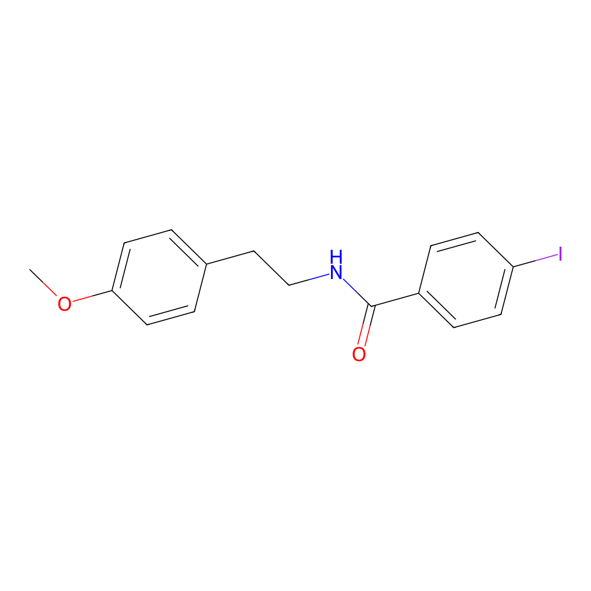 4-Iodo-N-[2-(4-methoxyphenyl)ethyl]benzamide molecular structure, CAS 300862-89-9