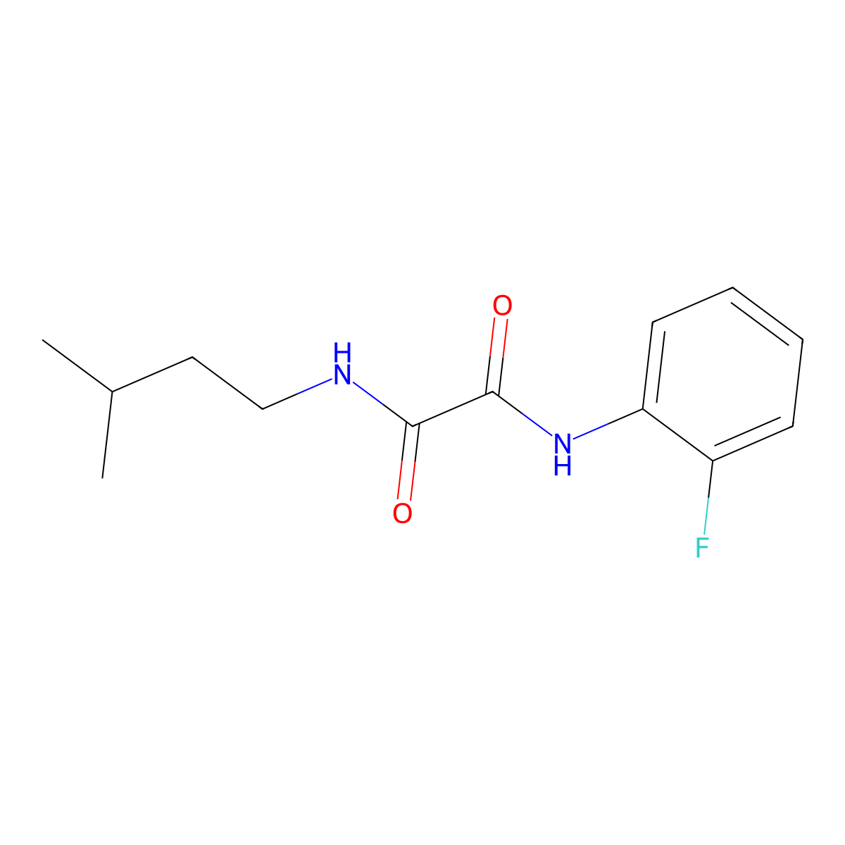 N1-(2-fluorophenyl)-N2-isopentyloxalamide molecular structure, CAS 300863-10-9