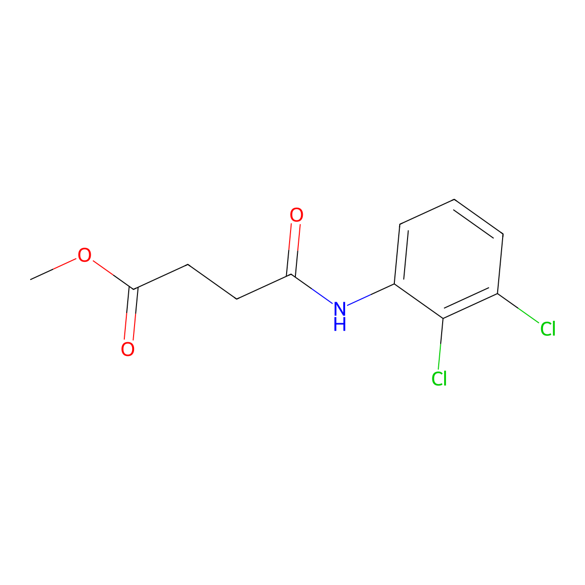 Methyl 4-[(2,3-dichlorophenyl)amino]-4-oxobutanoate molecular structure, CAS 300863-20-1