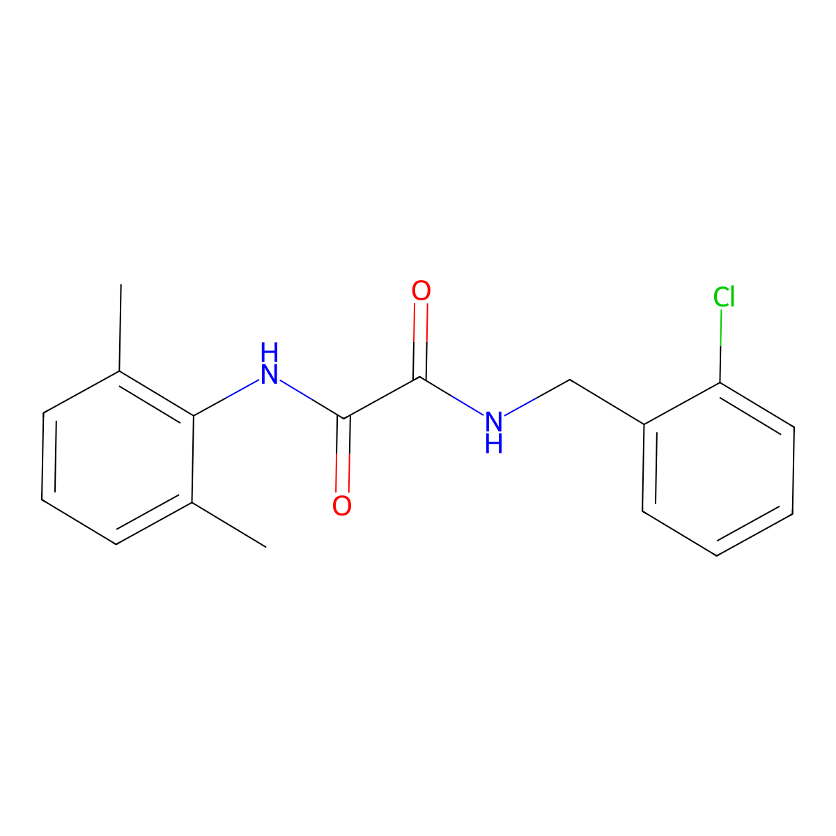 N-[(2-chlorophenyl)methyl]-N'-(2,6-dimethylphenyl)oxamide molecular structure, CAS 300863-24-5
