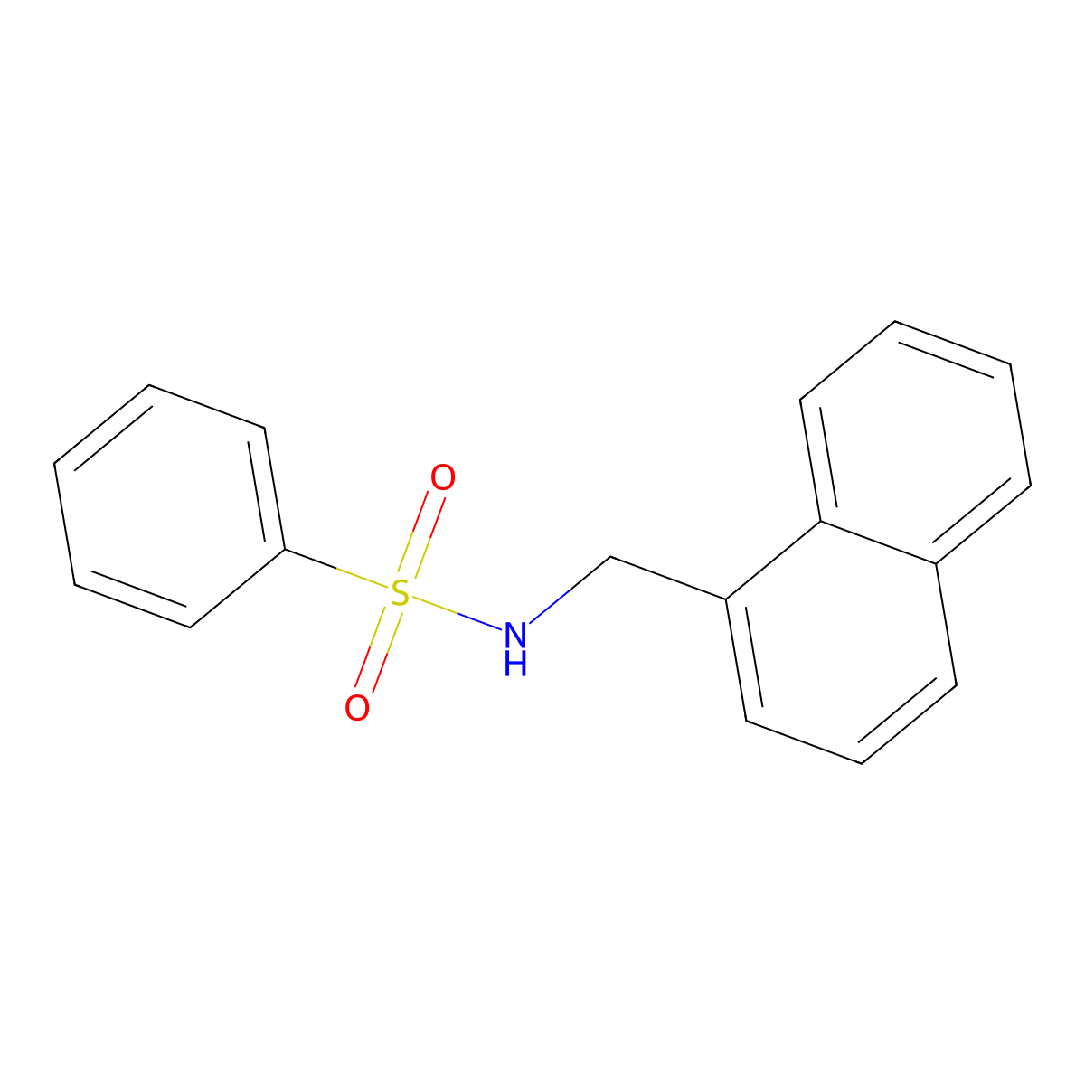 N-(naphthalen-1-ylmethyl)benzenesulfonamide molecular structure, CAS 300863-53-0