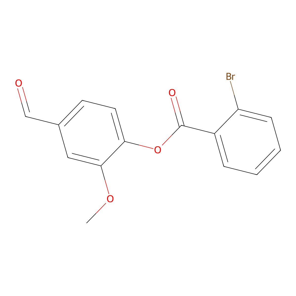 4-Formyl-2-methoxyphenyl 2-bromobenzoate molecular structure, CAS 300865-19-4
