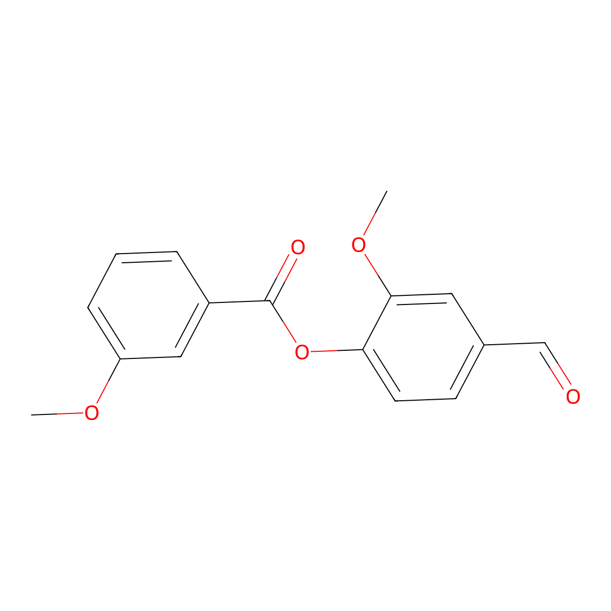 4-Formyl-2-methoxyphenyl 3-methoxybenzoate molecular structure, CAS 300865-21-8
