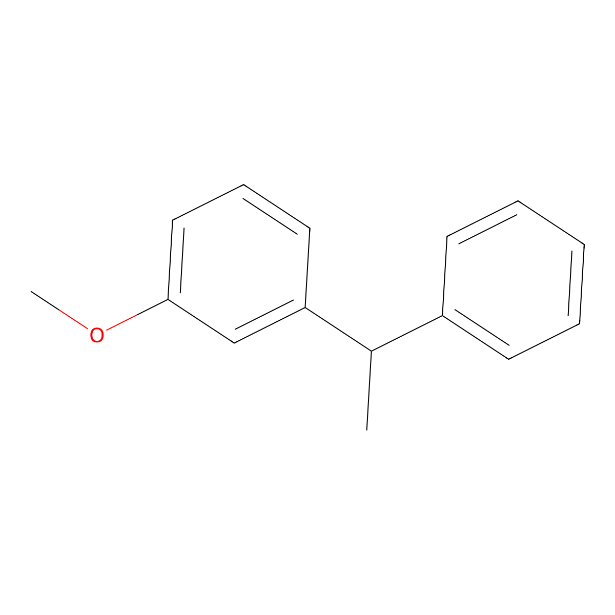 1-Methoxy-3-(1-phenylethyl)benzene molecular structure, CAS 30089-56-6